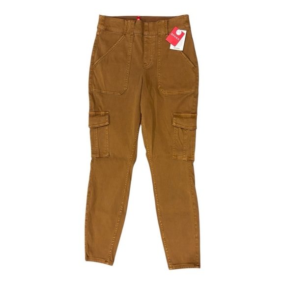 Spanx Stretch Twill Ankle Cargo Pants In Honey Glow Size Medium Petite $128 NWT - Picture 5 of 12